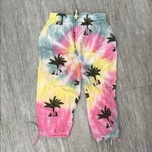 Coniglio palm beach kids Tie-Dye Palm Tree Pants